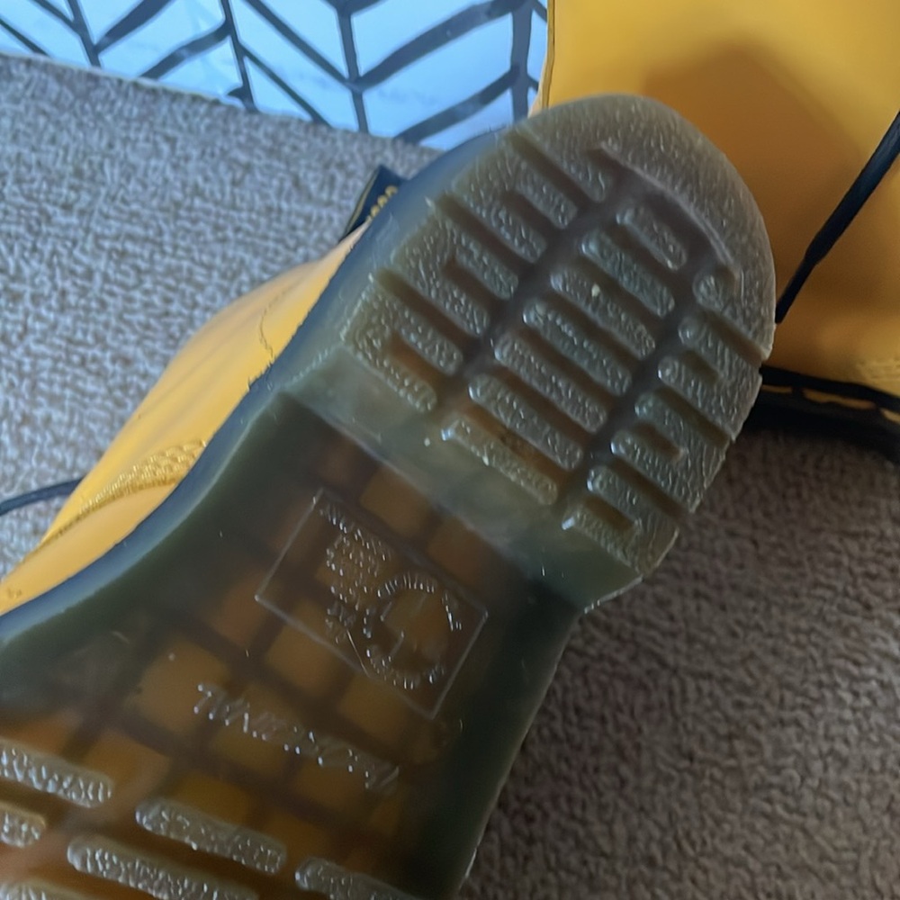 Yellow Dr.Martens 1460 Boot - Picture 4 of 5